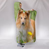 Shetland Sheepdog Art Print Hooded Blanket