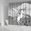 Cute Unicorn Print Shower Curtain