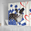 Cardigan Welsh Corgi Dog Print Shower Curtain