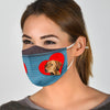 Vizsla Dog Love Print Face Mask