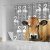 Cute Parthenaise Cattle (Cow) Print Shower Curtain