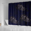 Black Great Dane Dog Art Print Shower Curtains