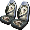 Laughing Alaskan Malamute Print Car Seat Covers