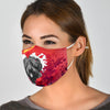 Bouvier Des Flandres On Heart Print Face Mask