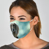 Afghan Hound On Blue Print Face Mask