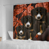 Entlebucher Mountain Dog Print Shower Curtains