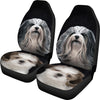 Cute Lhasa Apso Dog Print Car Seat Covers