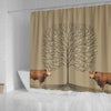 Gelbvieh Cattle (Cow) Print Shower Curtain