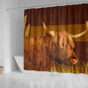 Highland Cattle (Cow) Print Shower Curtain