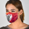 Schnauzer On Heart Print Face Mask