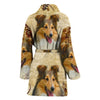 Shetland Sheepdog Print Women's Bath Robe