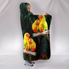 Sun Conure Parrot Print Hooded Blanket