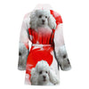 Lovely Poodle Print Women's Bath Robe