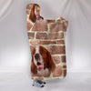 Irish Red and White Setter Print Hooded Blanket