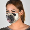 Laughing Pug Dog Print Face Mask