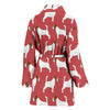 Russell Terrier Dog Pattern Print Women's Bath Robe