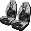 Cute Doberman Pinscher Print Car Seat Covers