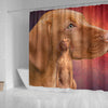 Vizsla Dog Print Shower Curtains