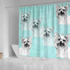 Yorkie Dog Sketch Print Shower Curtain