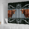 Maine Anjou Cattle (Cow) Print Shower Curtain