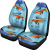 Neon Tetra Fish Print Car Seat Covers