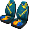 BlueandYellow Macaw Parrot Print Car Seat Covers