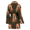 Irish Terrier Dog Print Women's Bath Robe