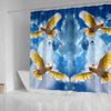 Salmon Crested Cockatoo Print Shower Curtains