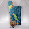 Ring Necked Parakeet Print Hooded Blanket