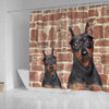 Miniature Pinscher Print Shower Curtains