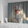 Cute Birman Cat Print Shower Curtain