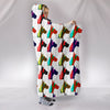 Great Dane Dog Pattern Print Hooded Blanket