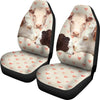 Lovely Hereford Cattle Print Car Seat Covers