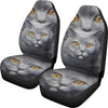 Russian Blue Cat Print Car Seat Covers