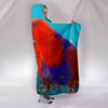 Eclectus Parrot Print Hooded Blanket