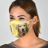 Golden Retriever Print Face Mask