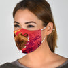 Burmese Cat On Heart Print Face Mask