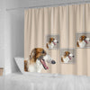 Borzoi Dog Print Shower Curtain