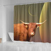 Salers Cattle (Cow) Print Shower Curtain