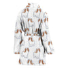 Cavalier King Charles Spaniel Patterns Print Women's Bath Robe