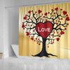 Love Tree Print Shower Curtain