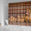 Bordeaux Mastiff Print Shower Curtains