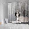 Saluki Dog Print Shower Curtains