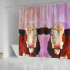 Simmental Cattle (Cow) Print Shower Curtains