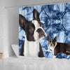 Boston Terrier Print Shower Curtain