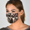 Cute Schnauzer Print Face Mask