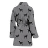 Curly Coated Retriever Dog Pattern Print Women's Bath Robe