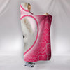 Pomeranian Dog Print Hooded Blanket