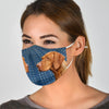 Cute Vizsla Dog Print Face Mask