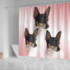 Toy Fox Terrier Print Shower Curtain